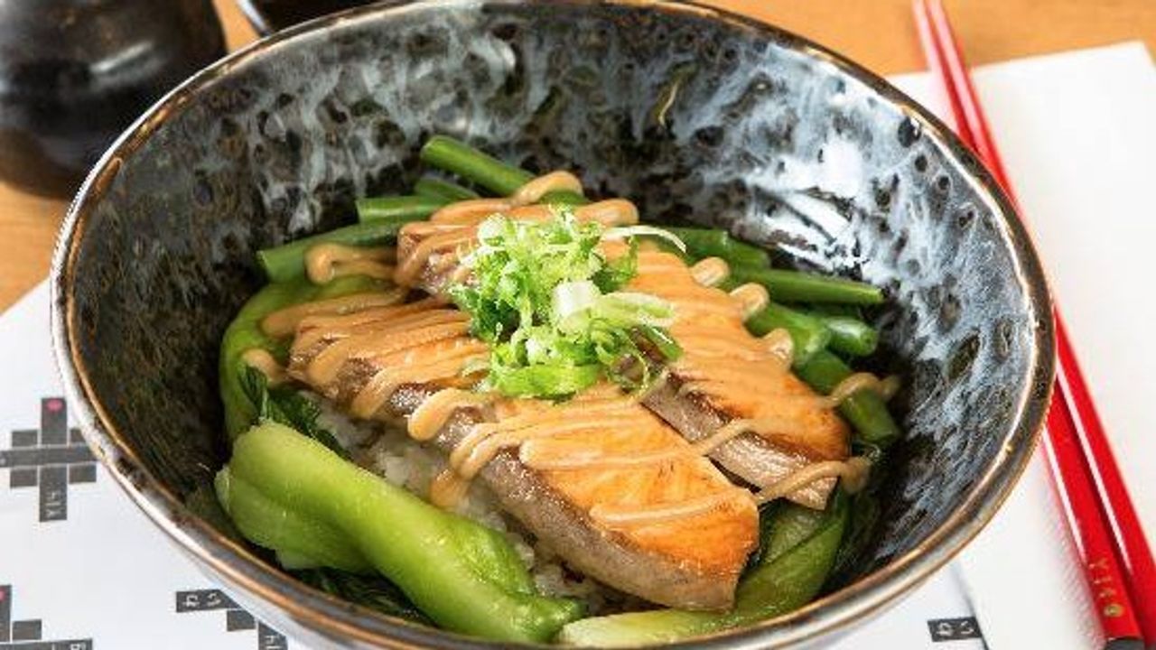 Grilled Miso Salmon Donburi