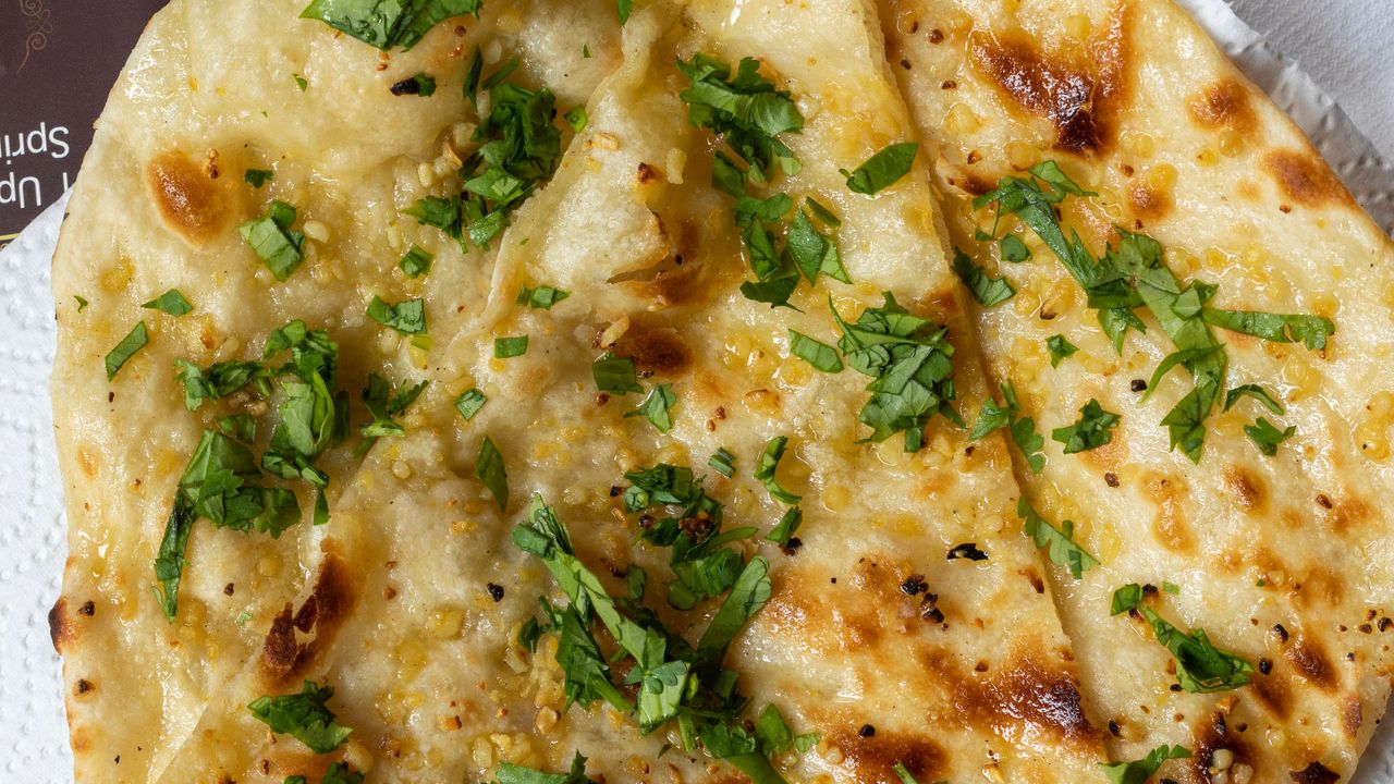 2. Garlic Naan with Coriander