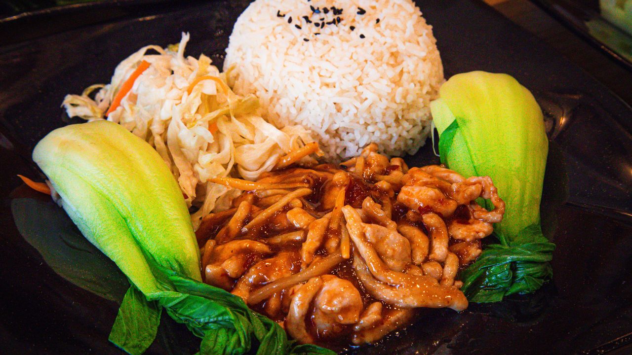 Szechuan Style Shredded Pork with Noodles or Rice