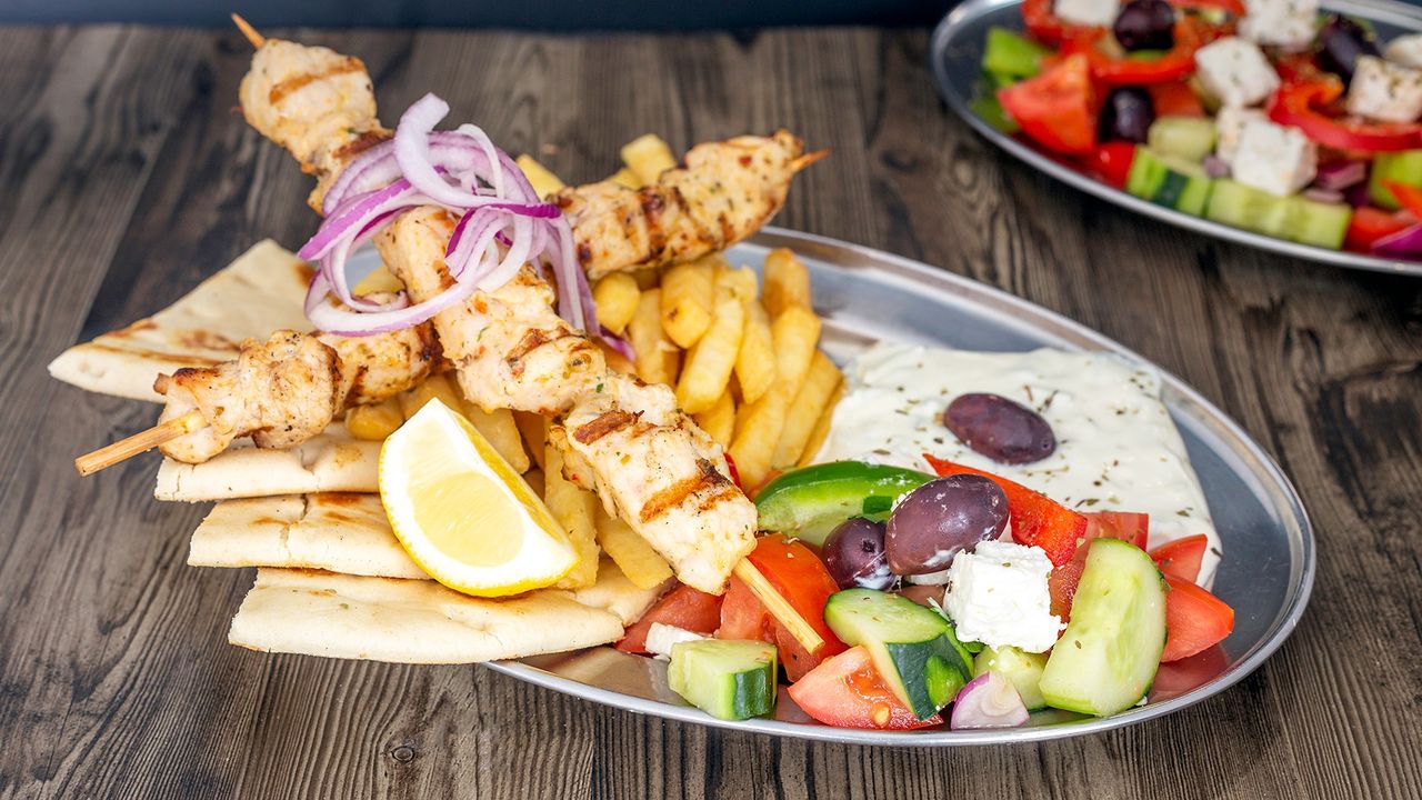 Chicken Souvlaki Plate