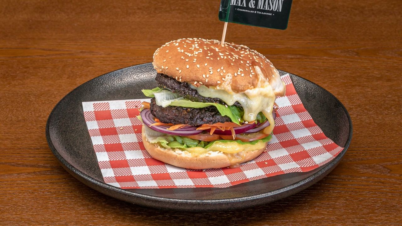 Grilled Double Beef and Cheese Burger
