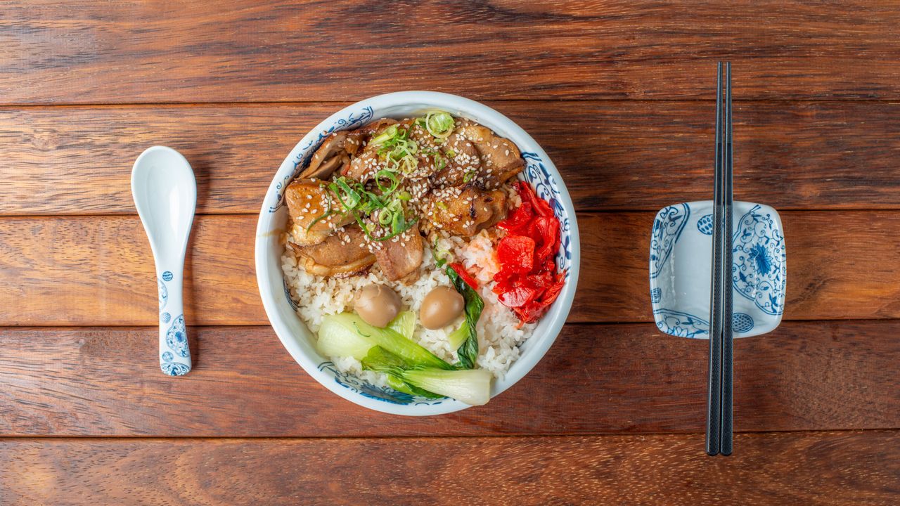 Sliced Boneless Marinated Duck Breast Rice Meal