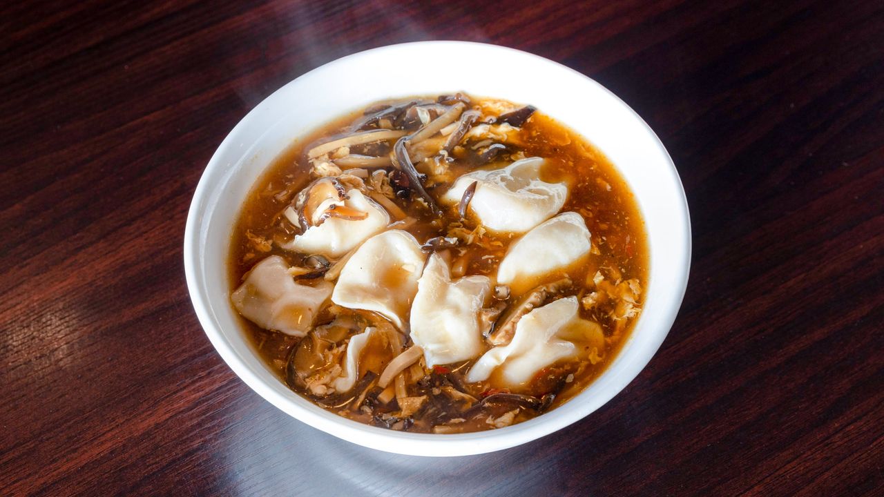 Dumplings in Hot & Sour Soup