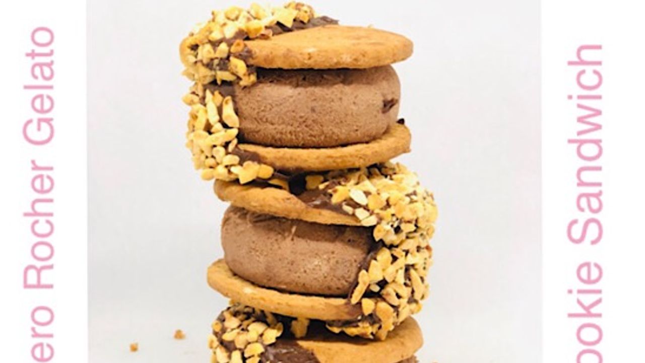 Ferrero Rocher Gelato Cookie Sandwich