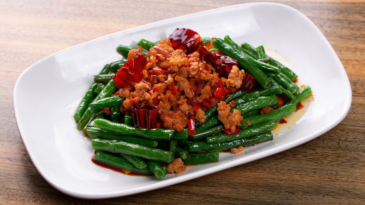 Rice + Stir Fried Green Bean with Minced Pork