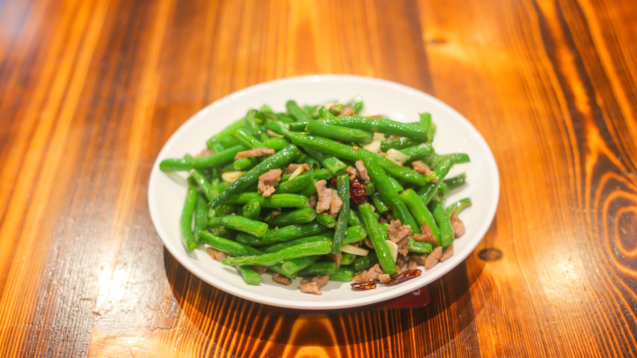 Stir-Fried Bean with Mince Pork