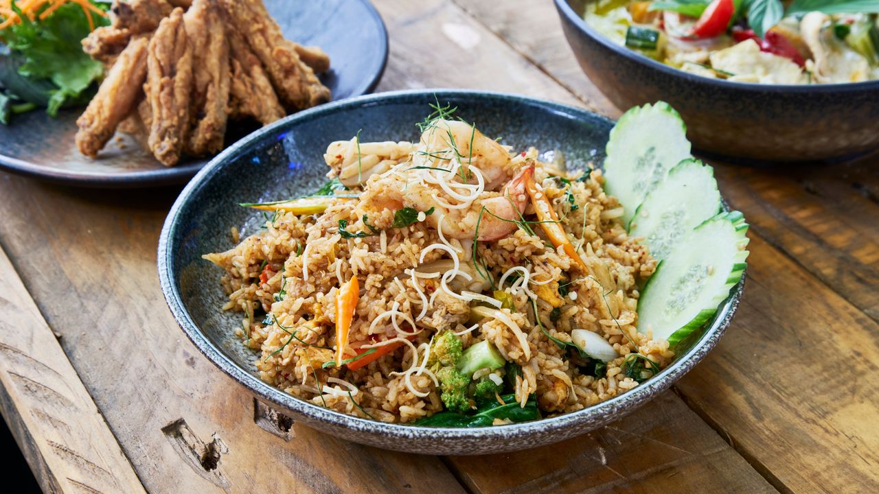 Tom Yum Fried Rice Seafood