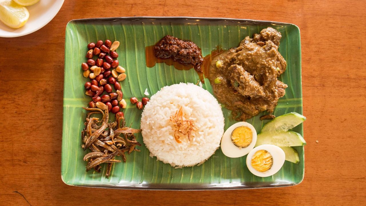 Nasi Lemak with Rendang Beef