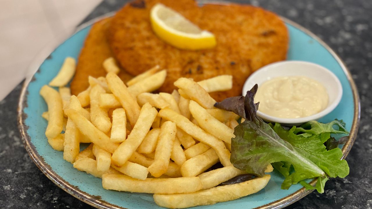 Chicken Schnitzel with Chips