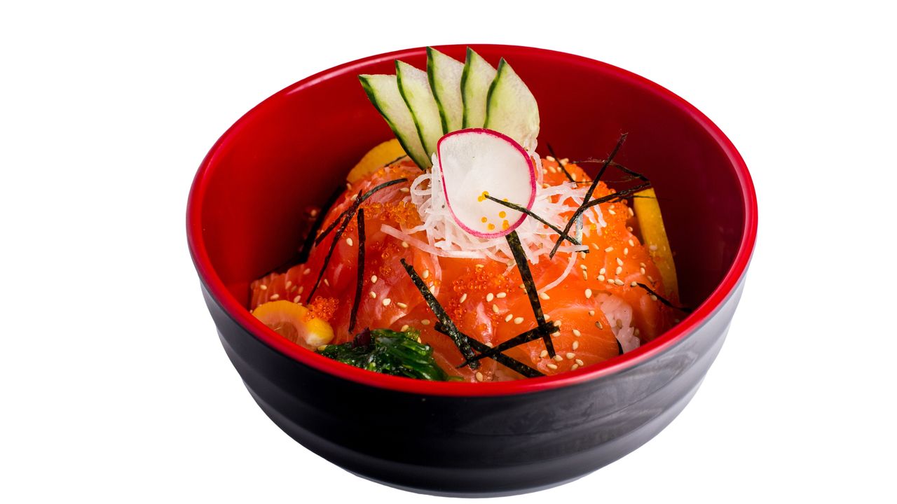 Salmon Sashimi on Rice