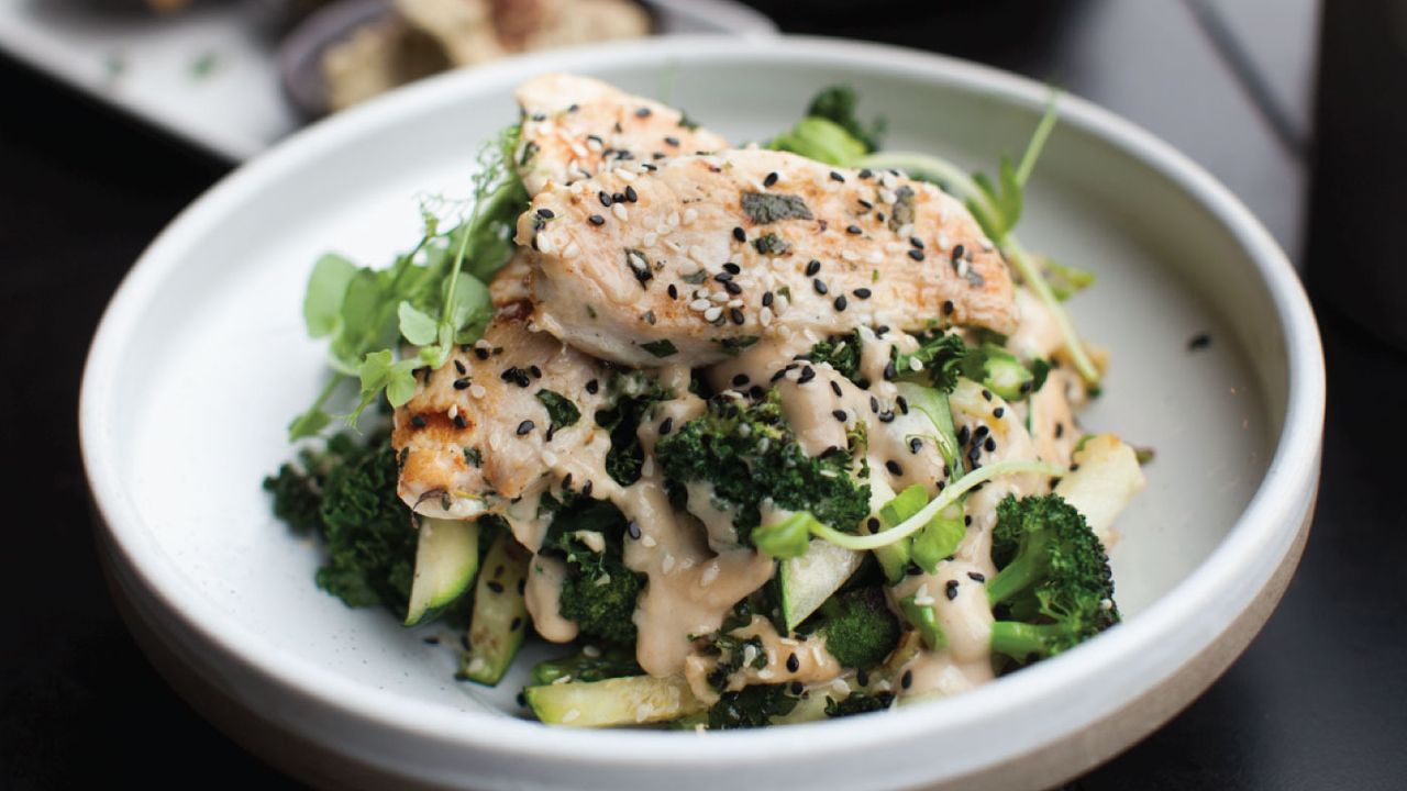 Warm Greens Salad Bowl
