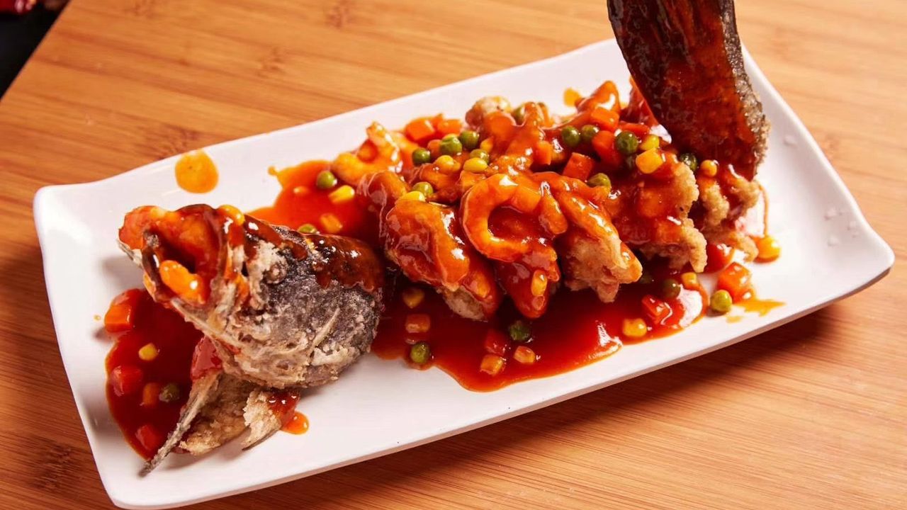 Whole Barramundi in Sweet and Sour Sauce