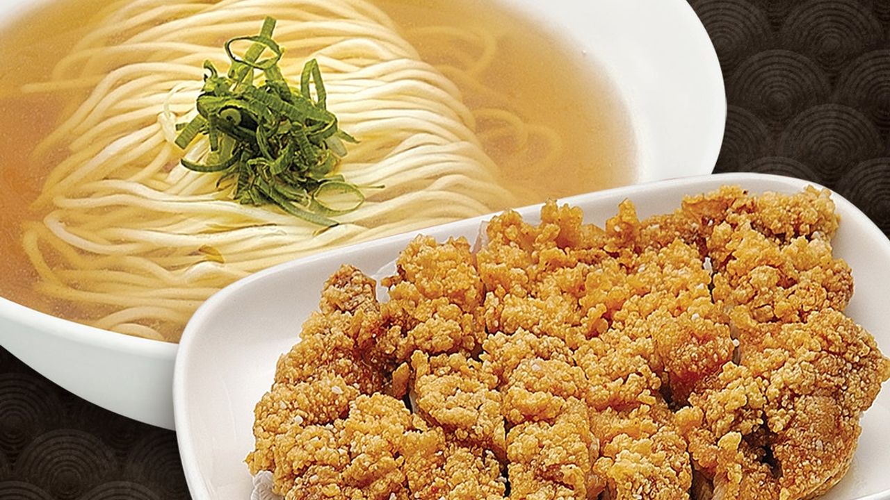 Crumbed Chicken Fillet with Noodle Soup