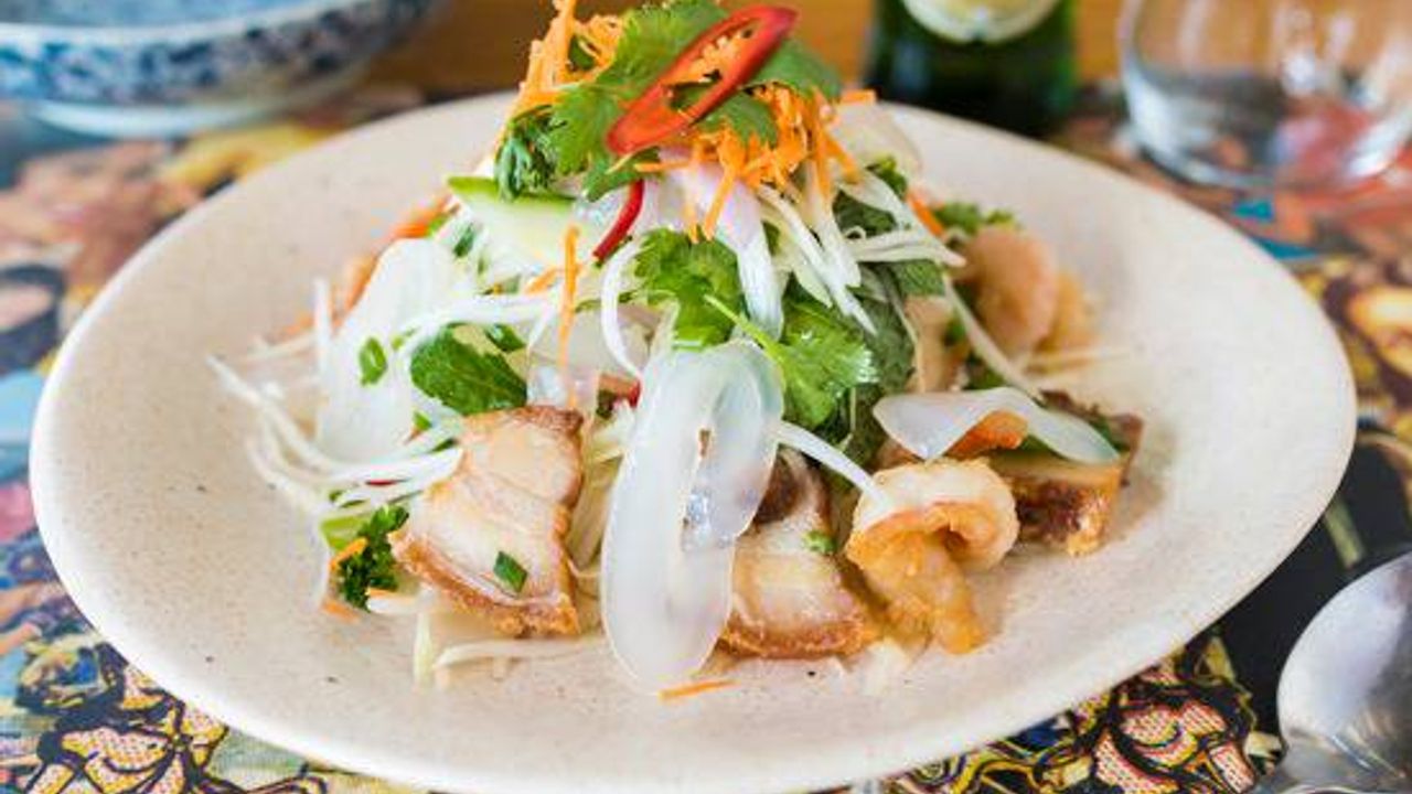 Prawn and Pork Belly Salad