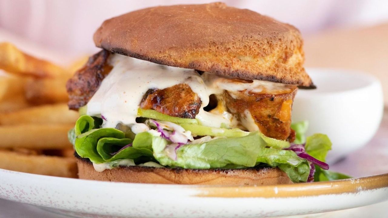 Spring Chicken Burger and Fries (GF) (DFO)