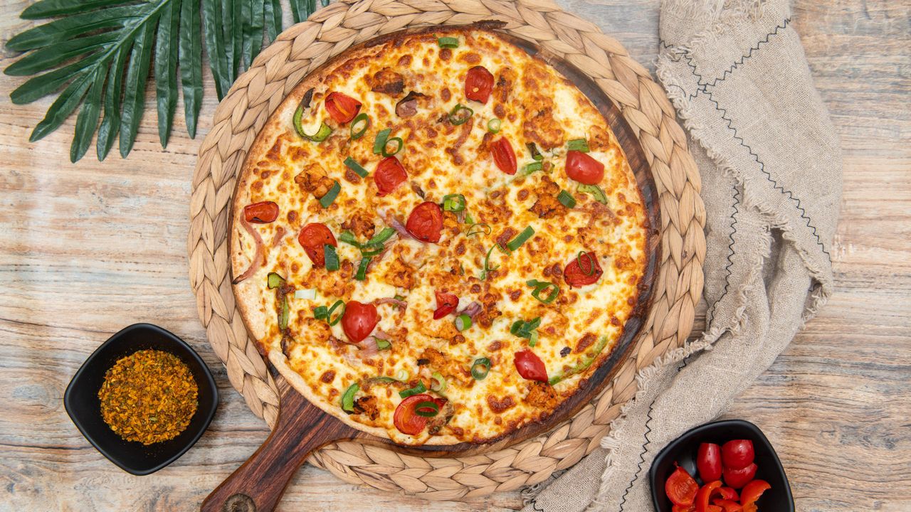 Monk's Butter Chicken Pizza