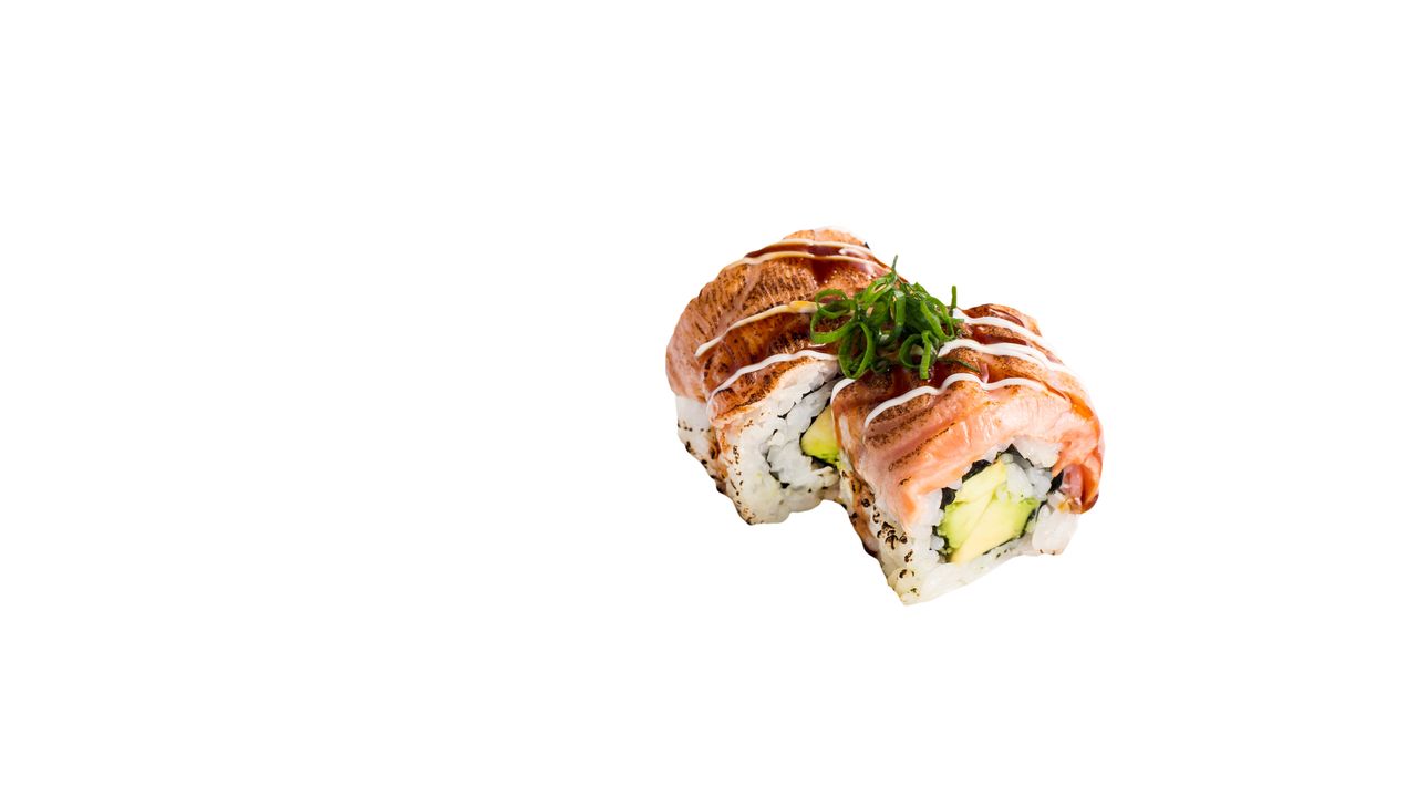 Seared Salmon Rainbow Roll