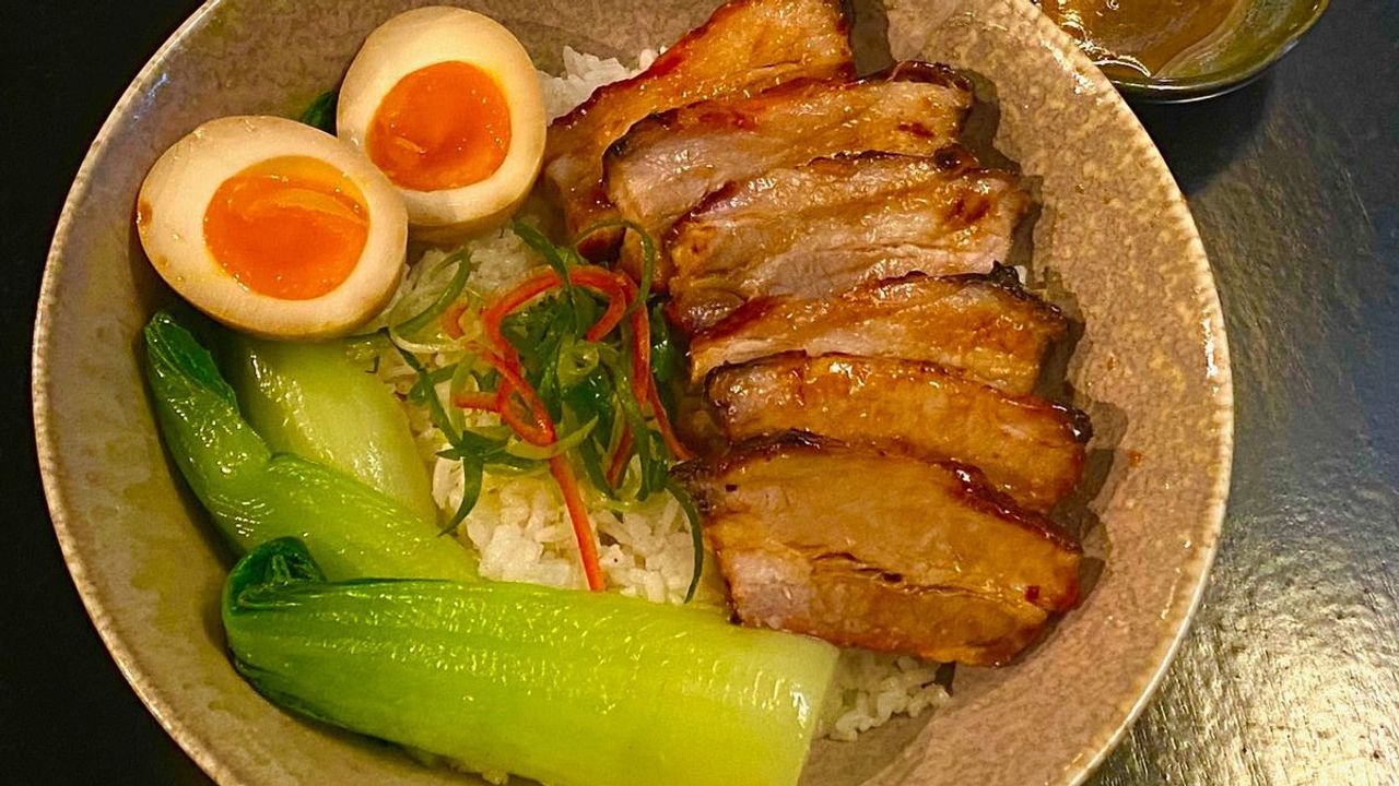 Char Siu Barbecue Pork with Rice or Chicken Rice or Egg Noodles