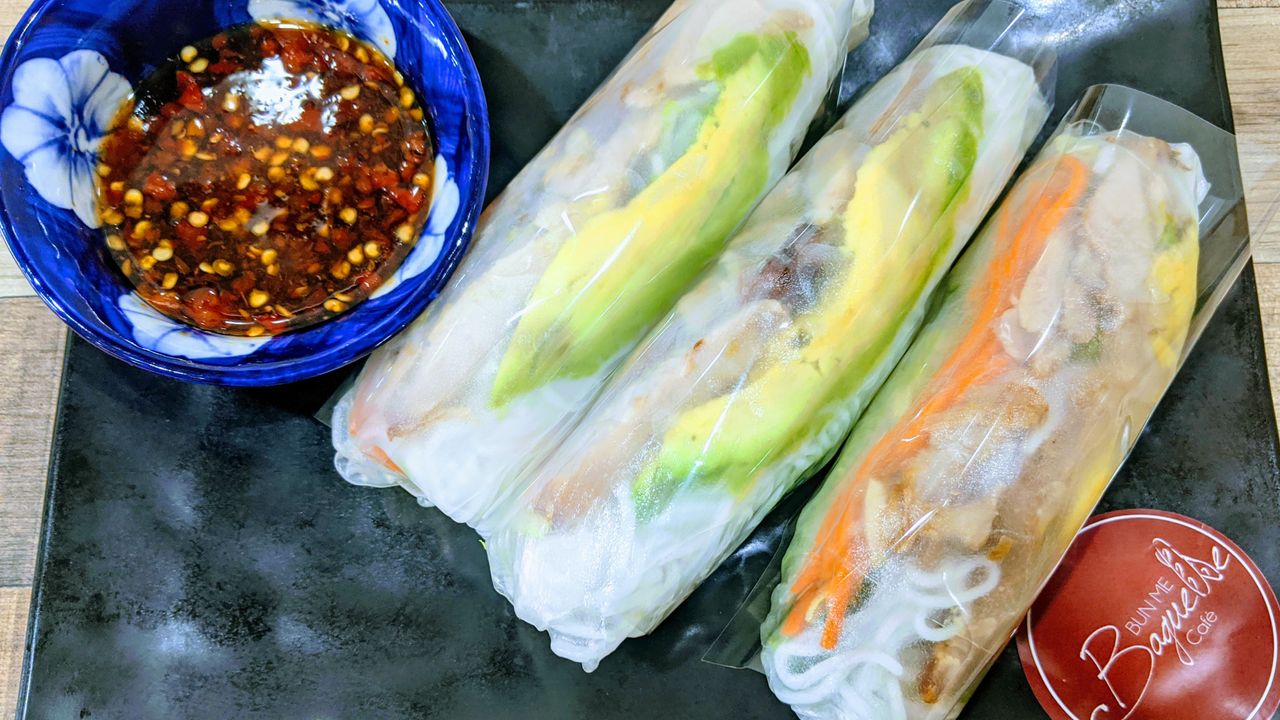 Chicken Avocado Rice Paper Rolls