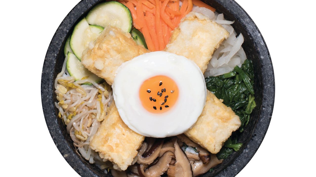 A8 - Crispy Tofu & Mushroom Bibimbap