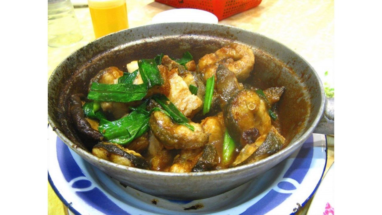 Roast Pork, Bean Curd and Mushroom.