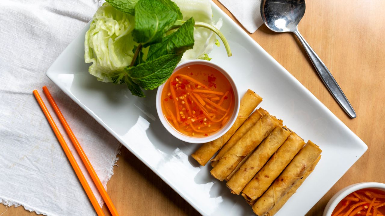 25. Vegetarian Spring Rolls (10)
