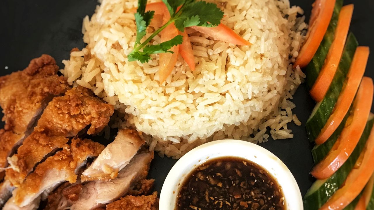 Chicken Rice with Fried Chicken