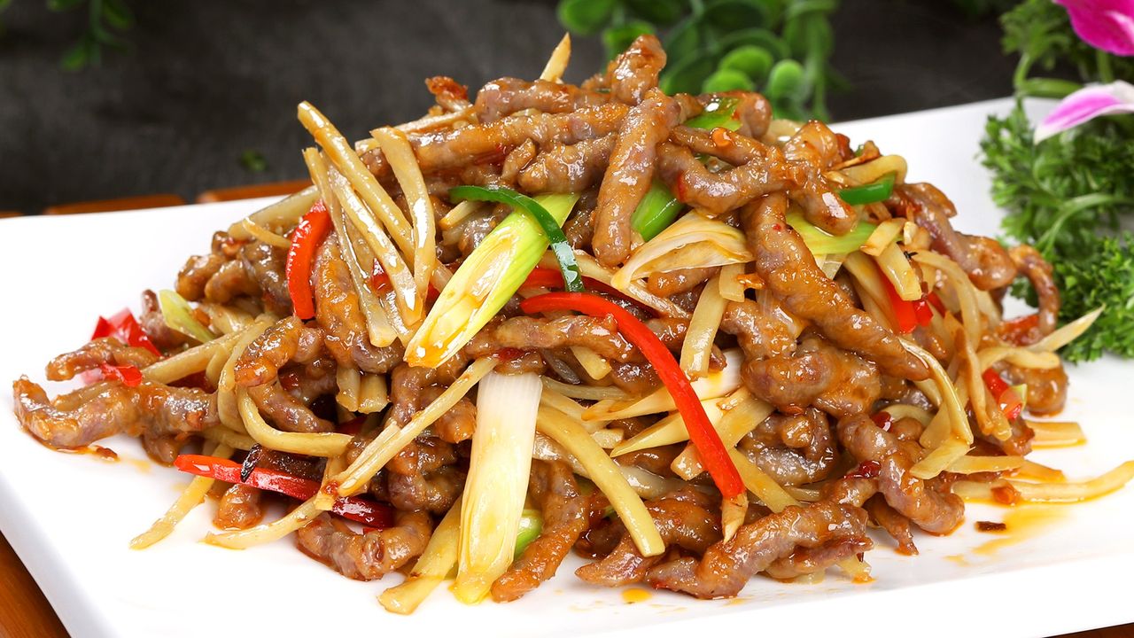 Beef threads with bamboo shoots