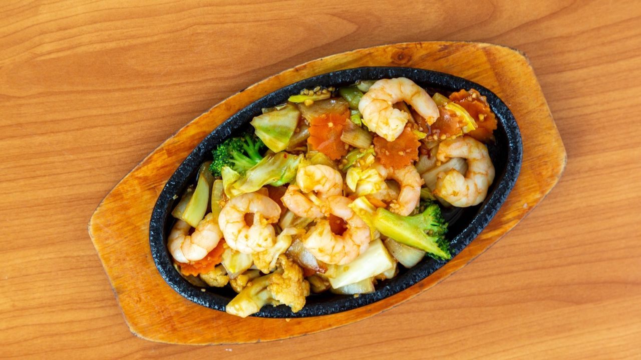 Sizzling Chilli Prawns