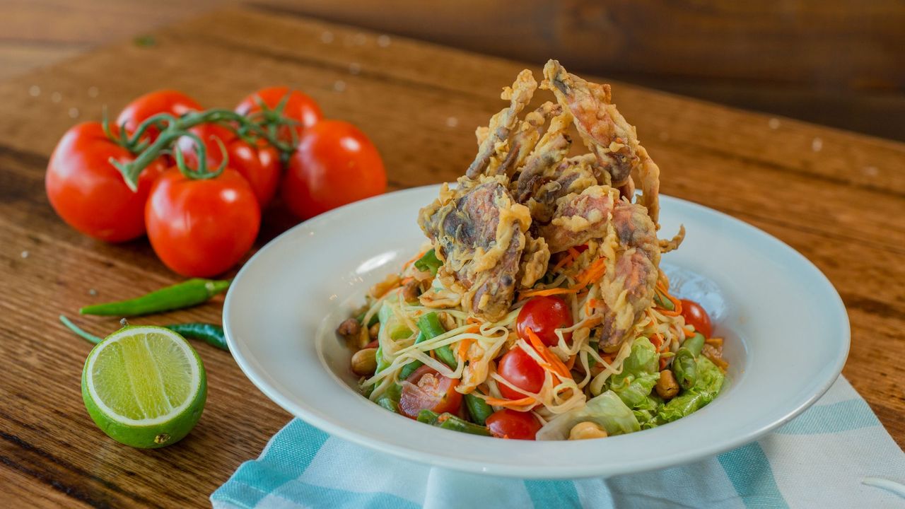 Papaya Salad W Soft Shell Crab