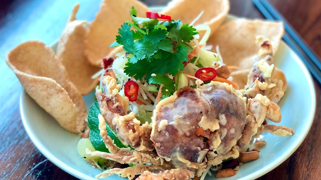 Crispy Soft-Shell Crab Papaya Salad