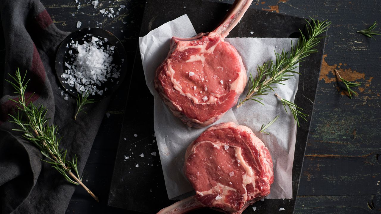 Beef Dry Aged Rib Eye on the Bone 500g