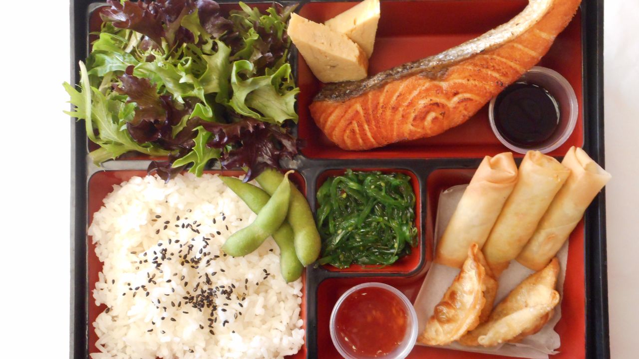 Grilled Salmon Bento
