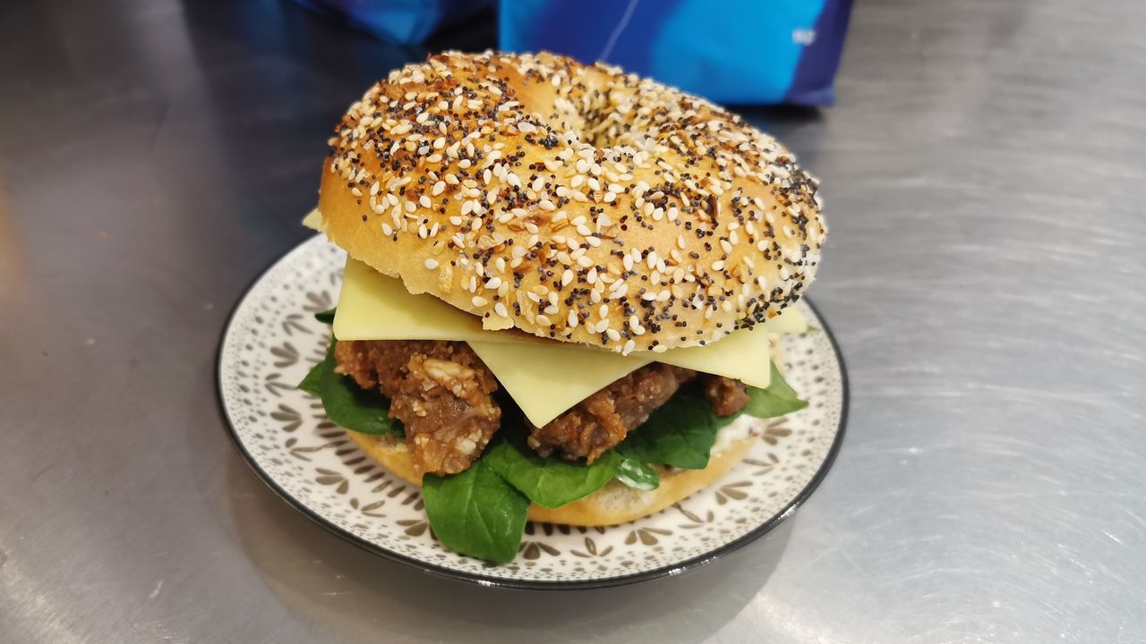 Beef bagel