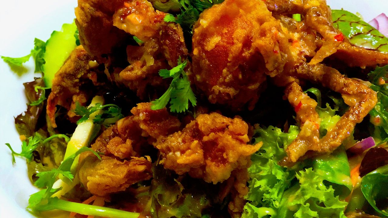 Yam Poo Nim (Soft Shell Crab Salad)