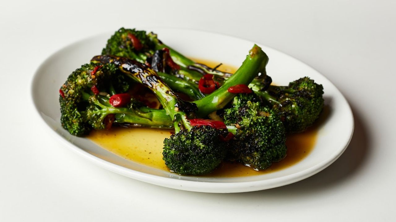 Charred Seasonal Greens, Lemon, Olive Oil and Chili