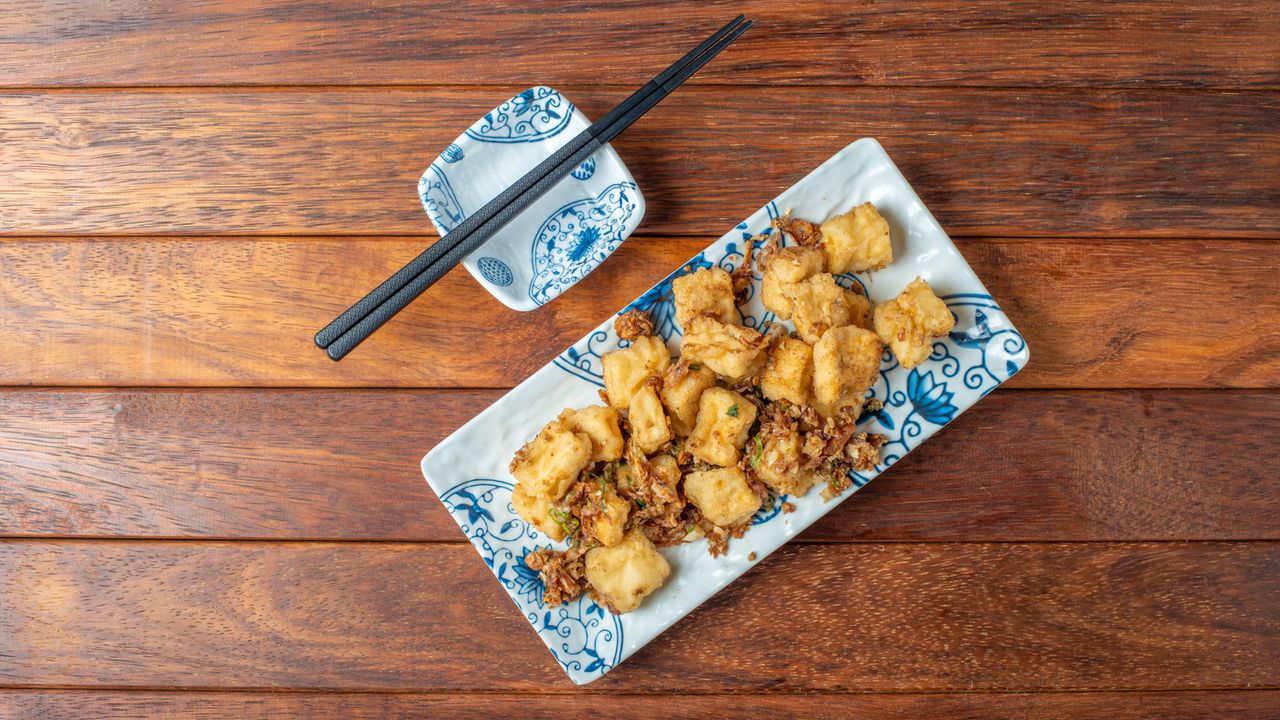 Pan Fried Salt and Pepper Tofu