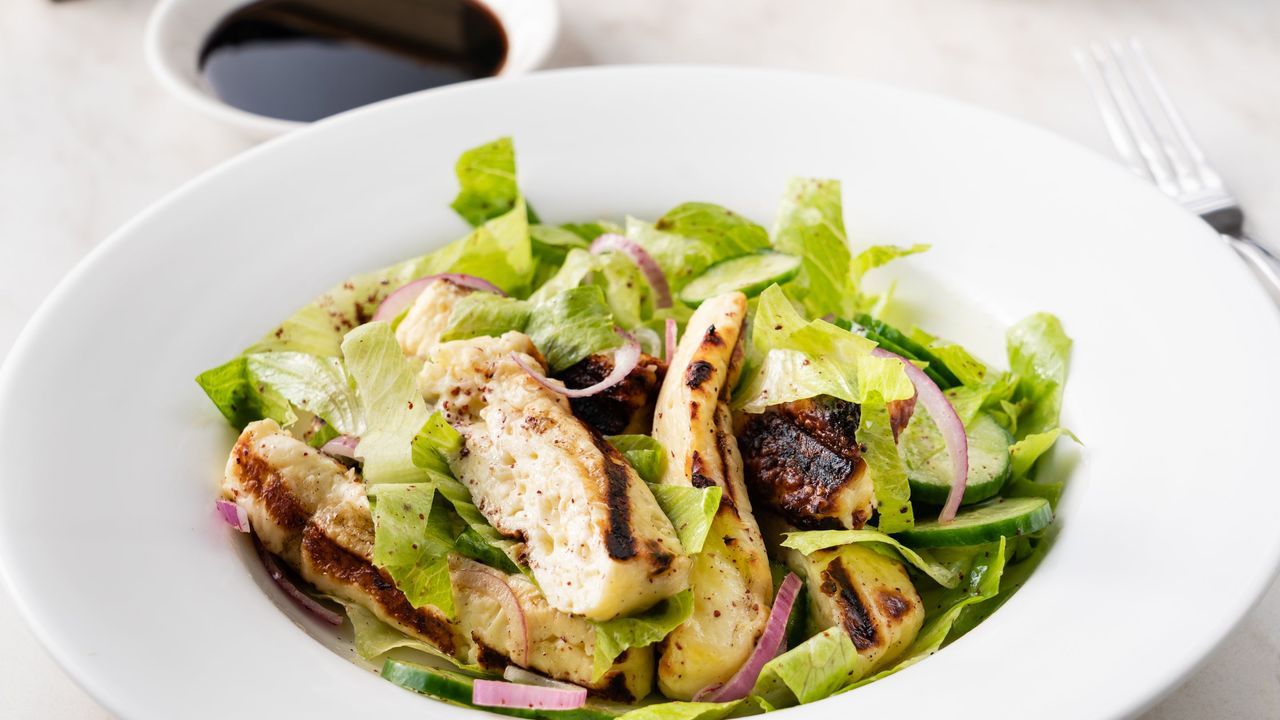 Warm Halloumi Salad