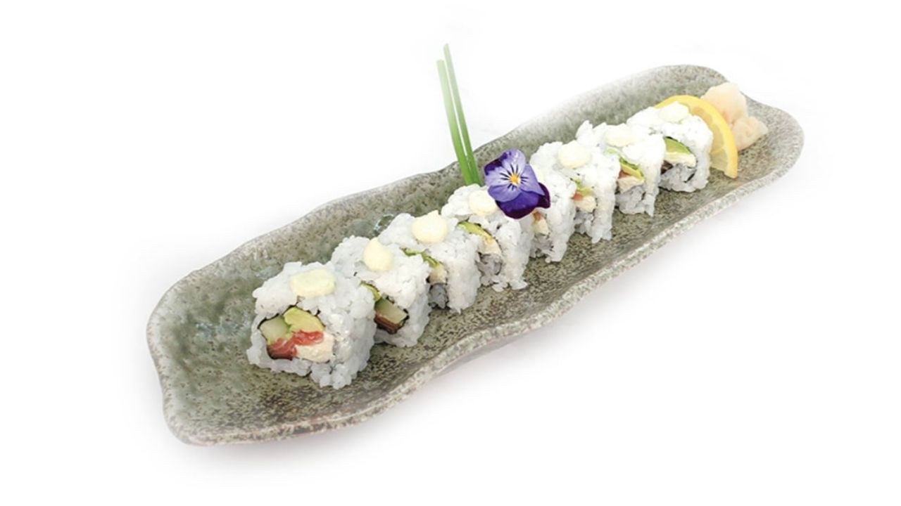 Salmon, Avocado, Cucumber and Mayo Roll