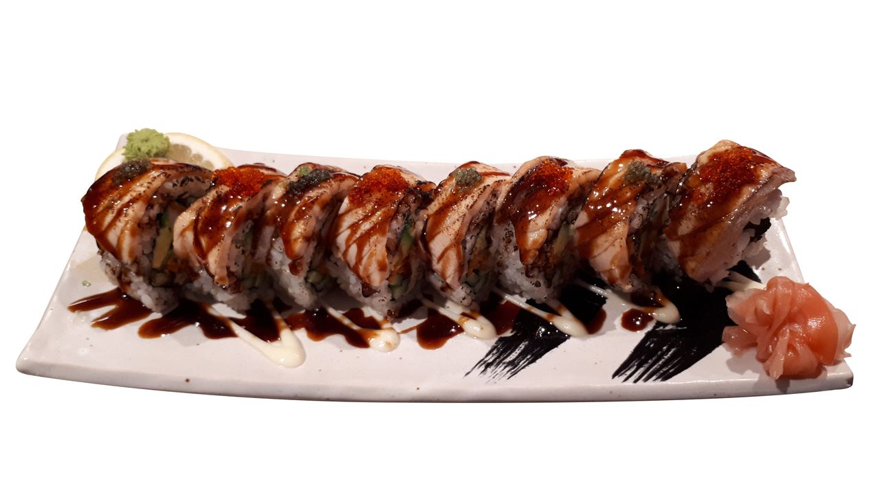 Dee Why Roll (Flamed Salmon with Special Sauce)