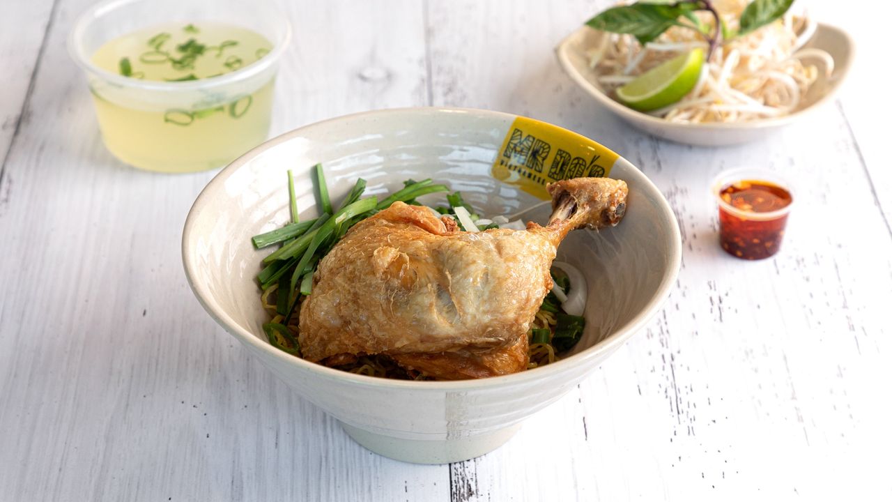 Crispy Skin Chicken Noodle Soup (GF)