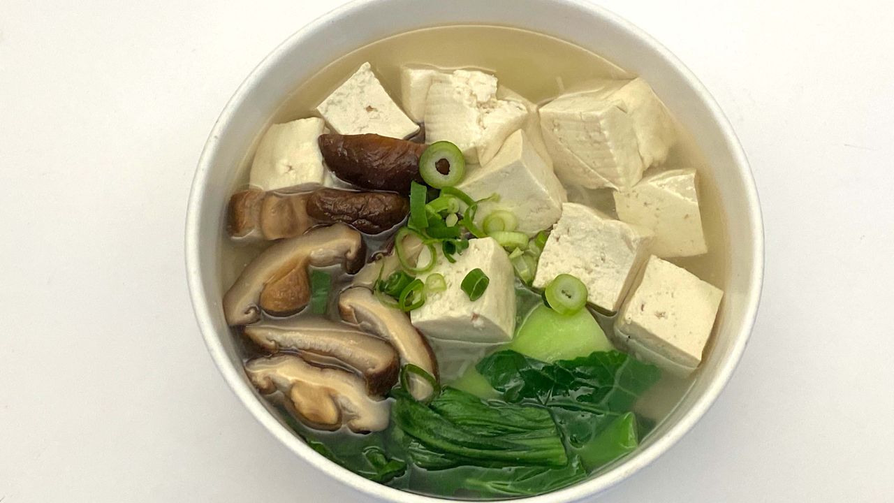 Vegetable Tofu Shiitake Noodle Soup
