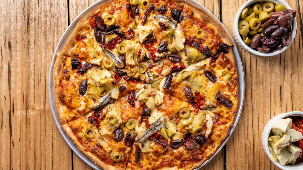 Mediterranean pizza