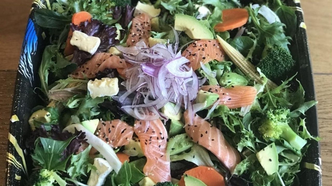 Salmon and Avocado Salad Platter