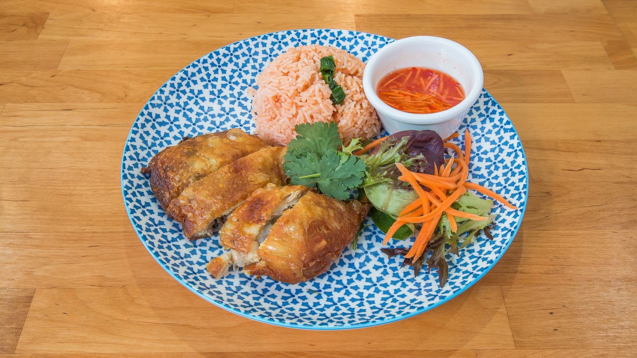 Crispy Skin Chicken &Tomato Rice (GF)