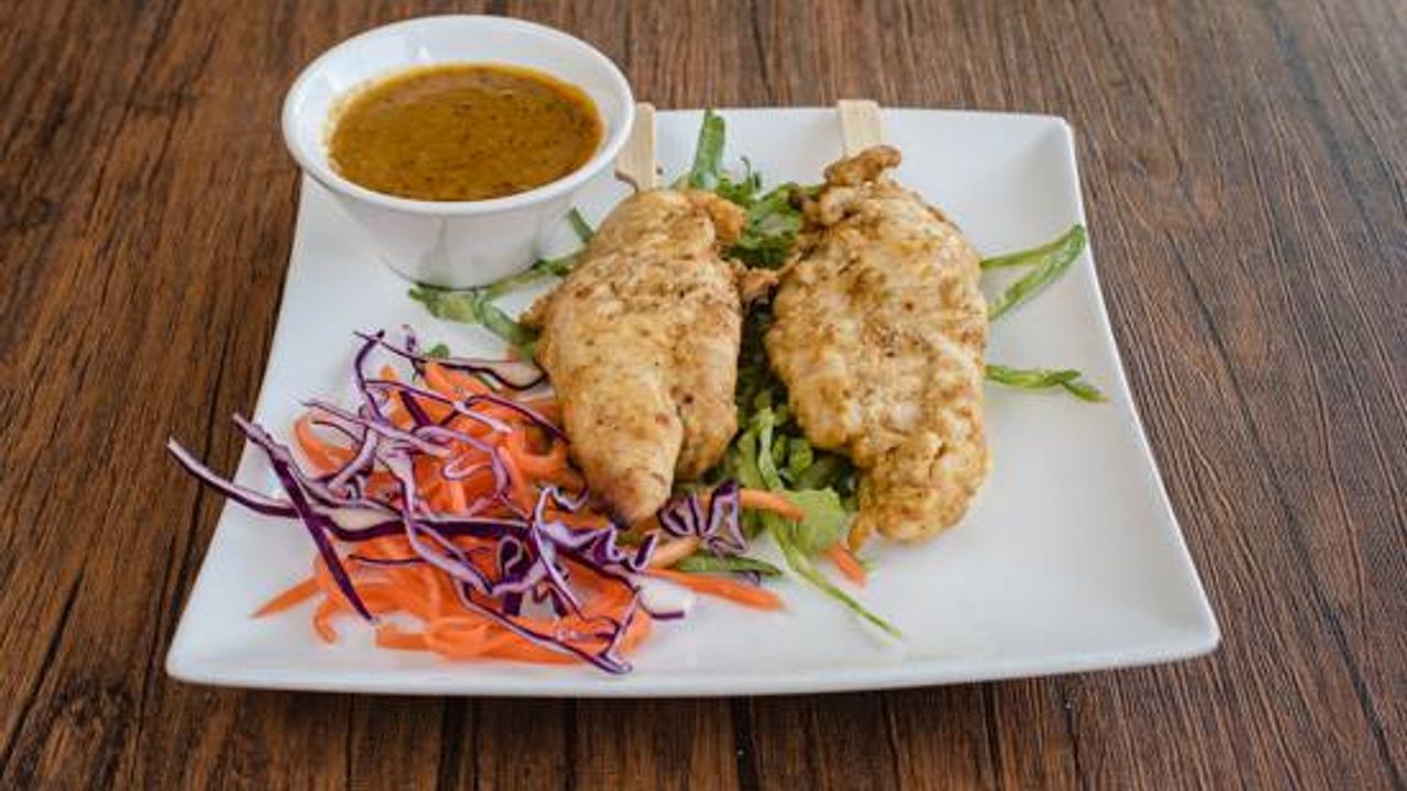 Chicken Tenderloin Peanut Skewers