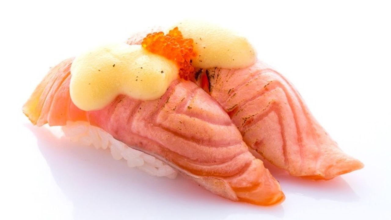 Aburi Cheese Salmon Nigiri (gf)
