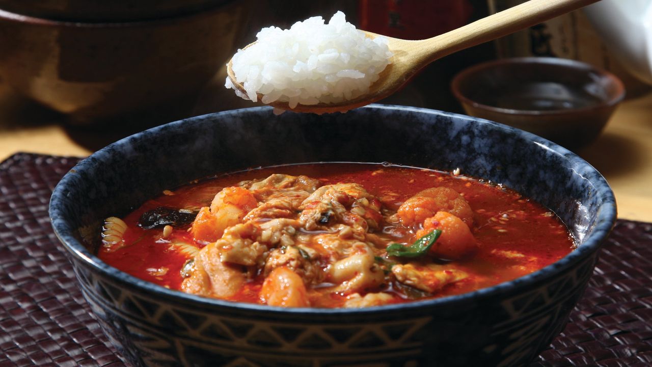 Spicy Seafood Soup Rice