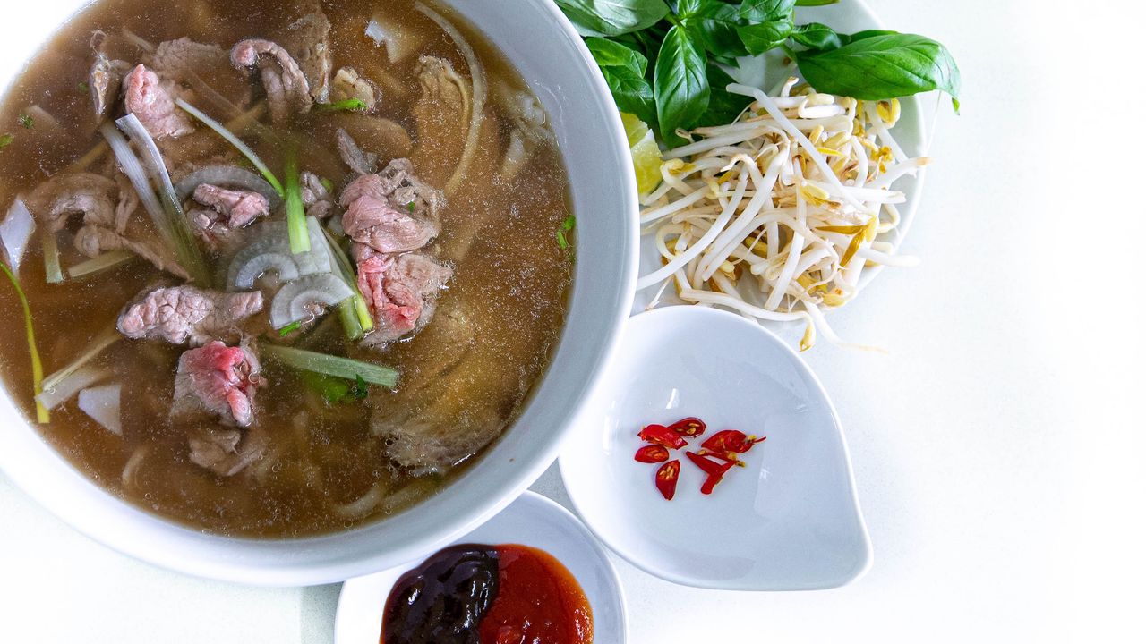 Pho-Slice Rare Beef Noodle Soup