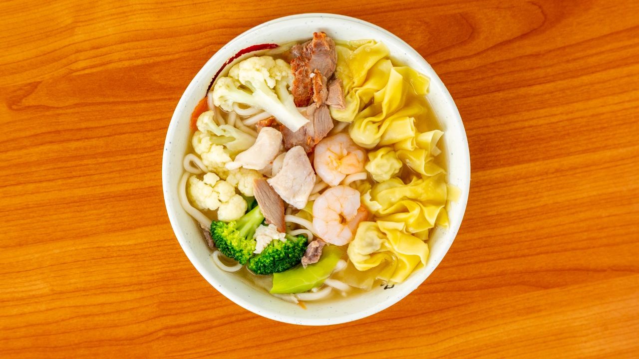 Combination Short and Long Noodle Soup